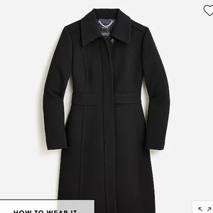 Topcoat in Italian double cloth wool coat NEW